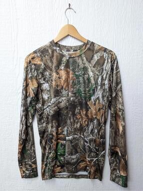 Realtree By Colosseum Camouflage Hunting Long Sleeve Shirt Top Men's Small